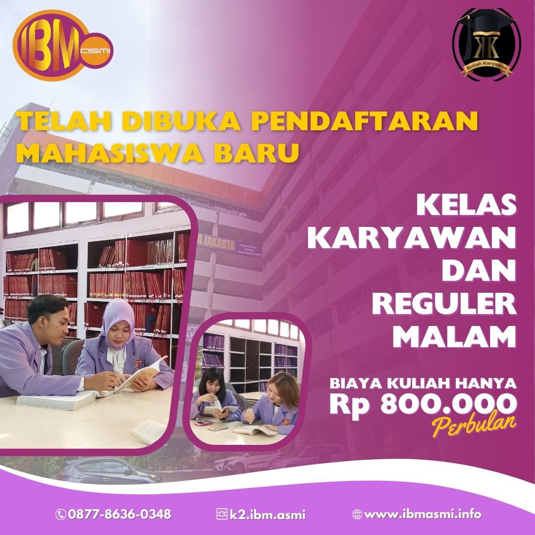 Hanya Di IBM ASMI Biaya Kuliah Bisa Di Cicil Bulanan 