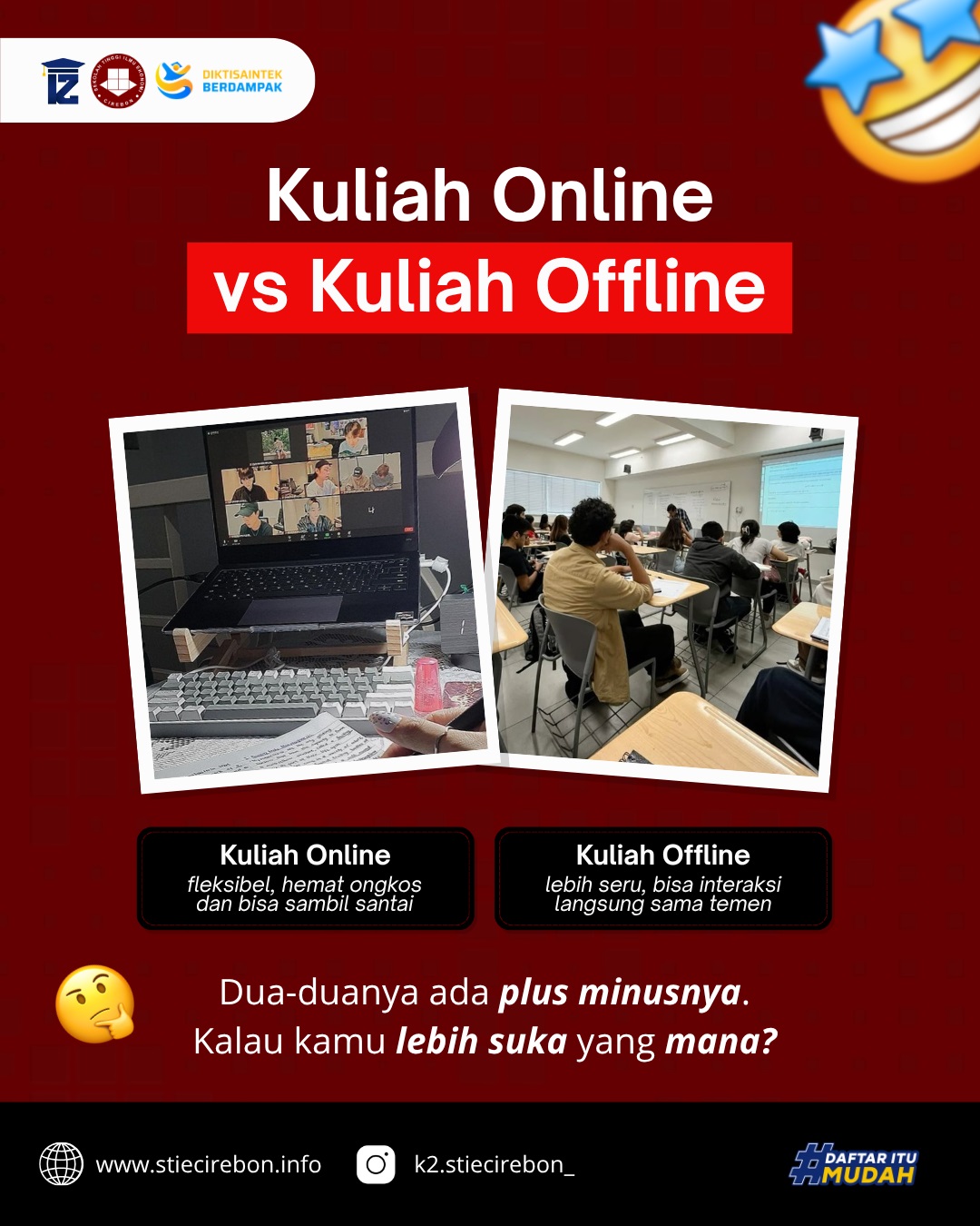 Perbedaan Kuliah Online dan Offline STIE Cirebon