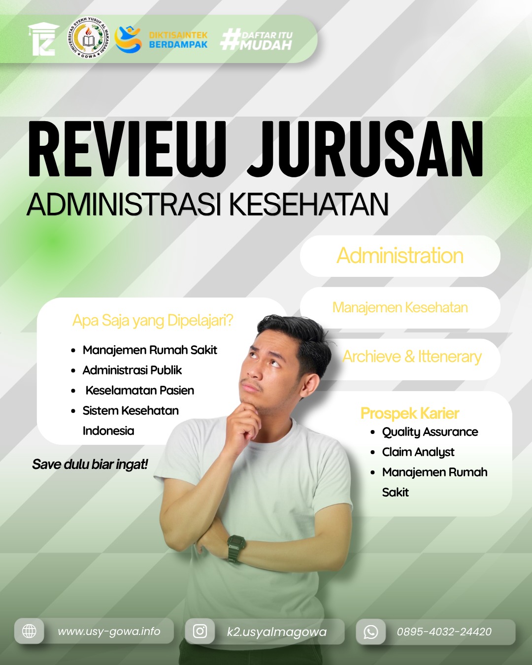 Review Jurusan S1 Administrasi Kesehatan Universitas Syekh Yusuf Al Makassari