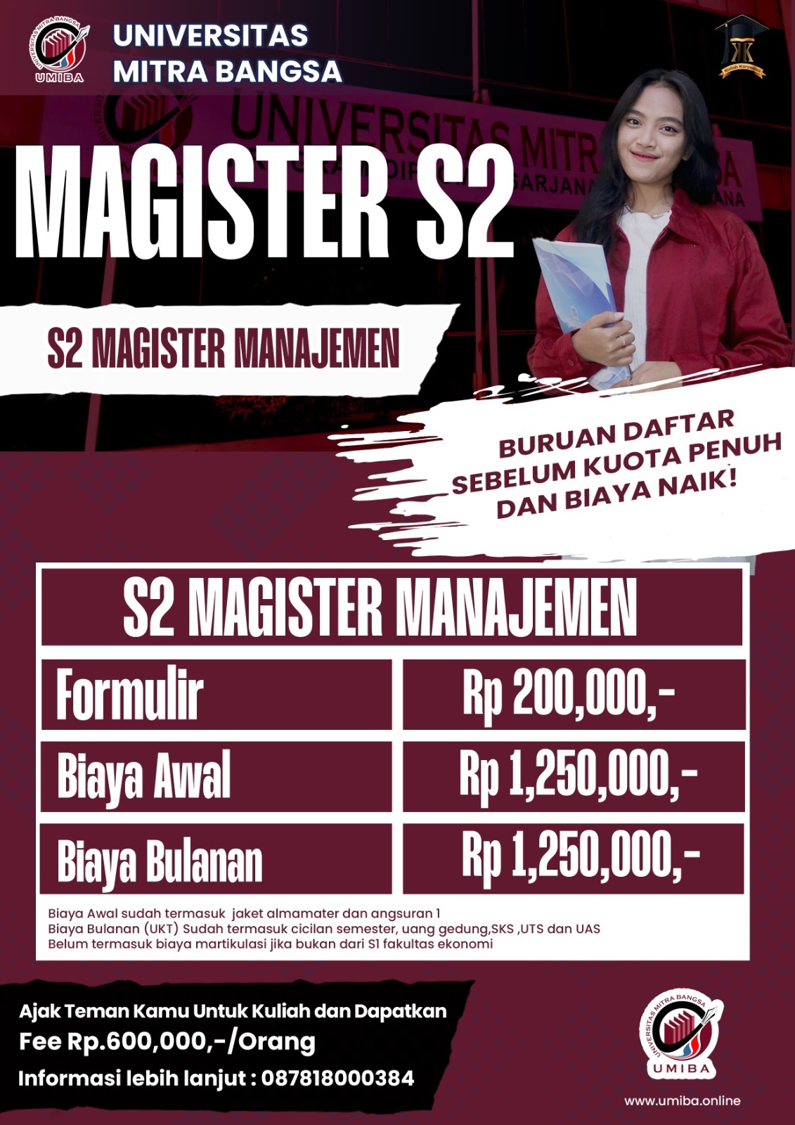 Informasi Kuliah S2 Manajemen di Universitas Mitra Bangsa K2