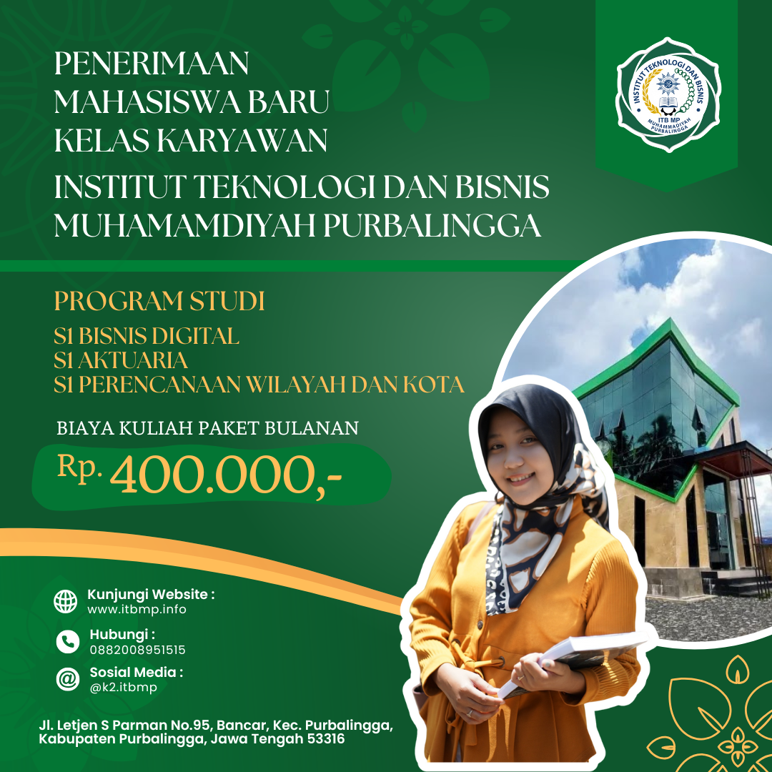 Informasi Kuliah Murah K2 di Institut Teknologi dan Bisnis Muhamamdiyah Purbalingga