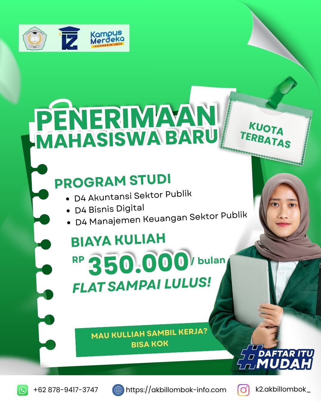 Telah di Buka Penerimaan Mahasiswa Baru Kampus Akademi Bisnis Lombok 2026/2027
