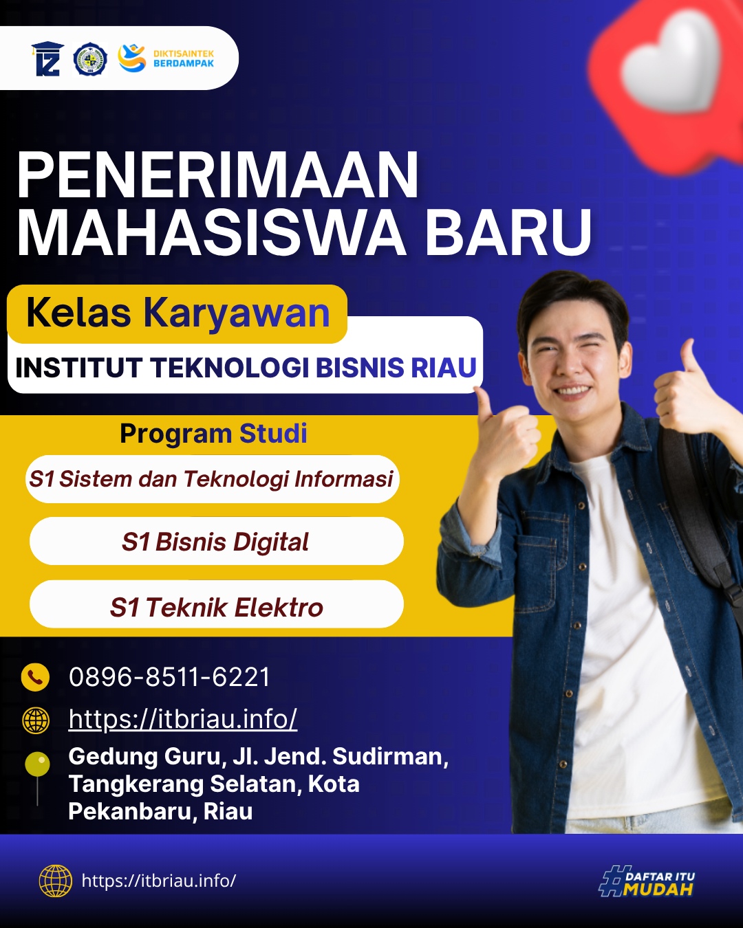 Kuliah sambil kerja di Pekanbaru dengan biaya terjangkau