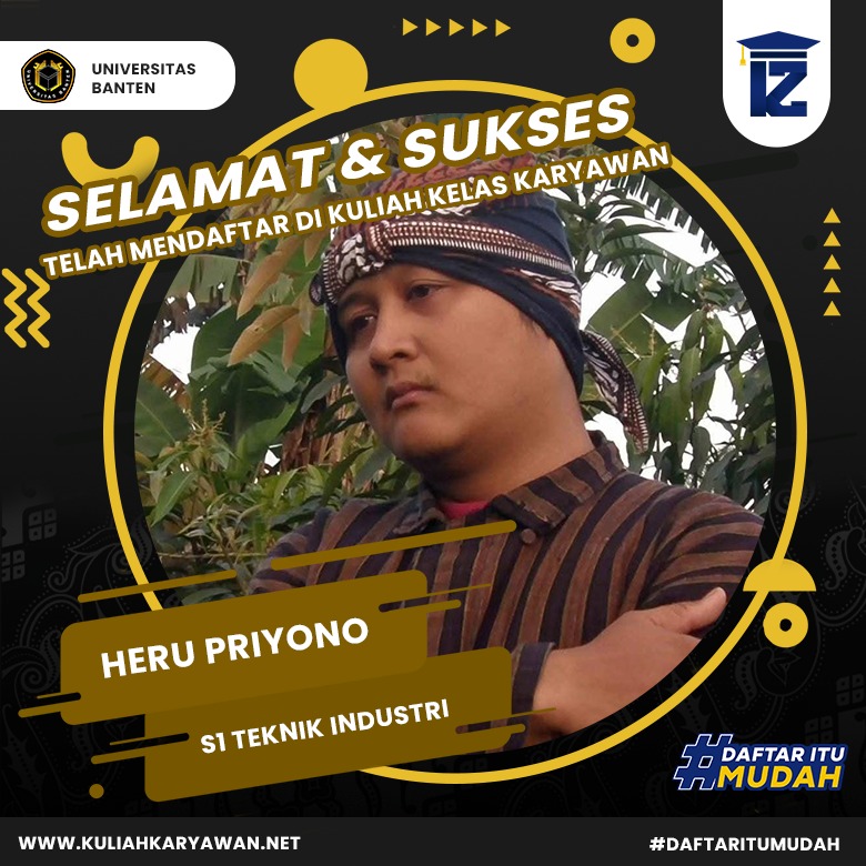 Pendaftaran Mahasiswa Baru Program Studi Teknik Industri Kampus Universitas Banten