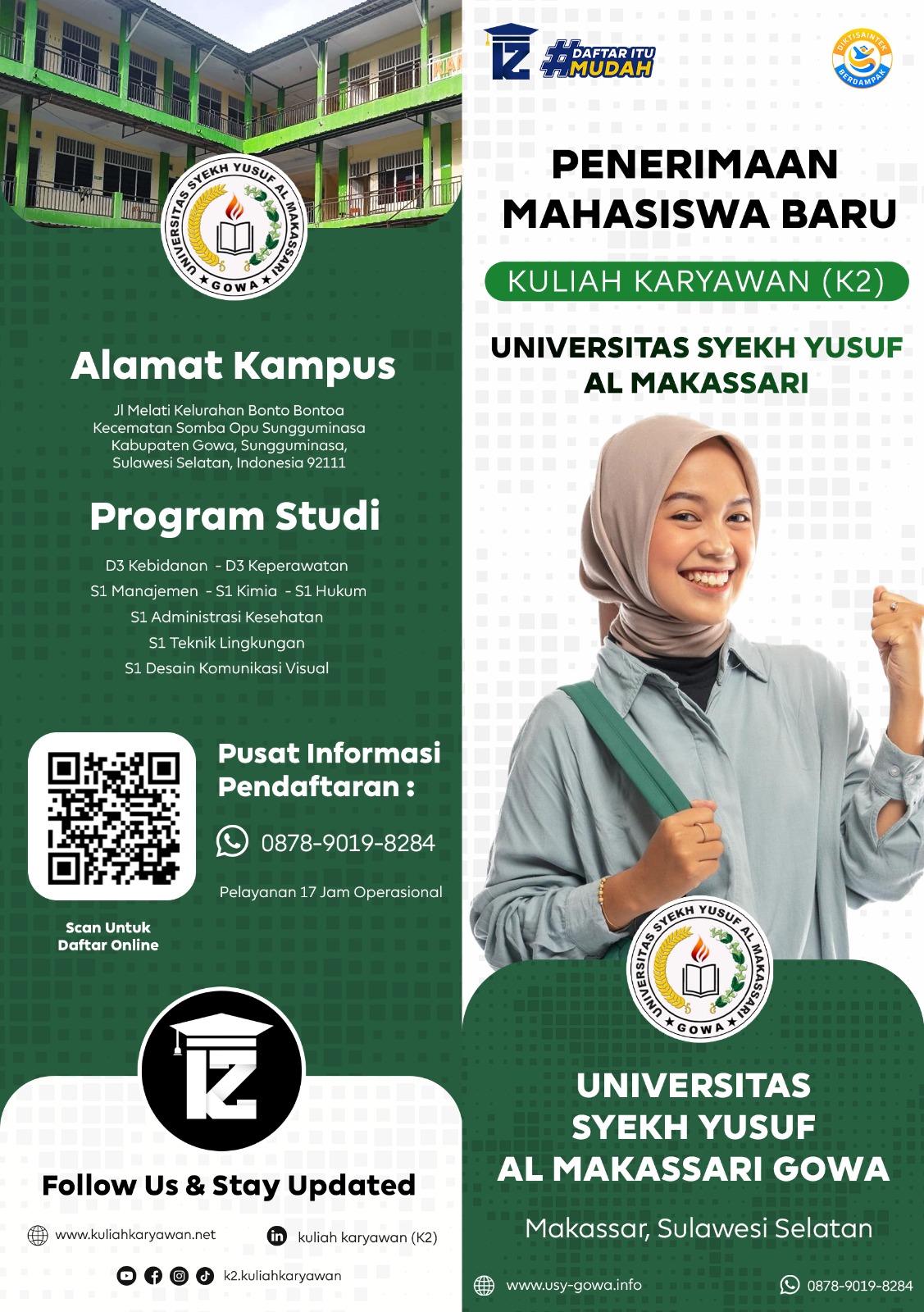 Kelebihan Daftar K2 Kuliah Karyawan USY Al Makassari Gowa
