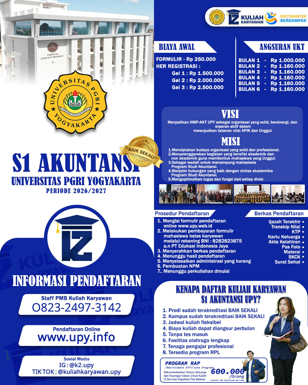 Rekomendasi Kuliah Karyawan K2 S1 Akuntansi di Jogja UPY aja