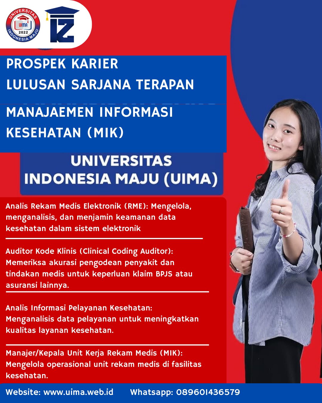 Penerimaan Mahasiswa Baru Rekam Medis Universitas Indonesia Maju
