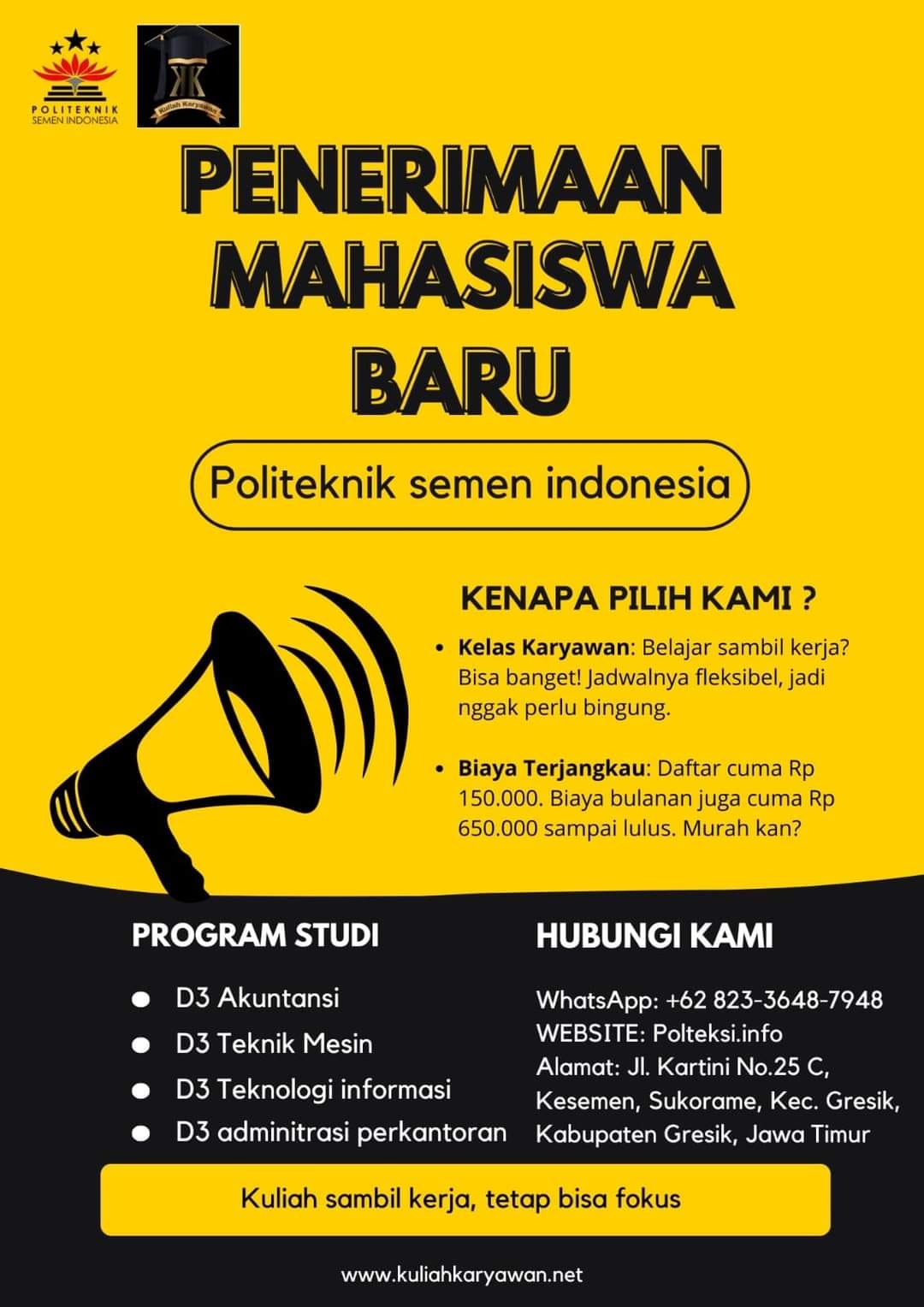 Politeknik Semen Gresik Kampus Terbaik untuk Pendidikan Berbasis Industri