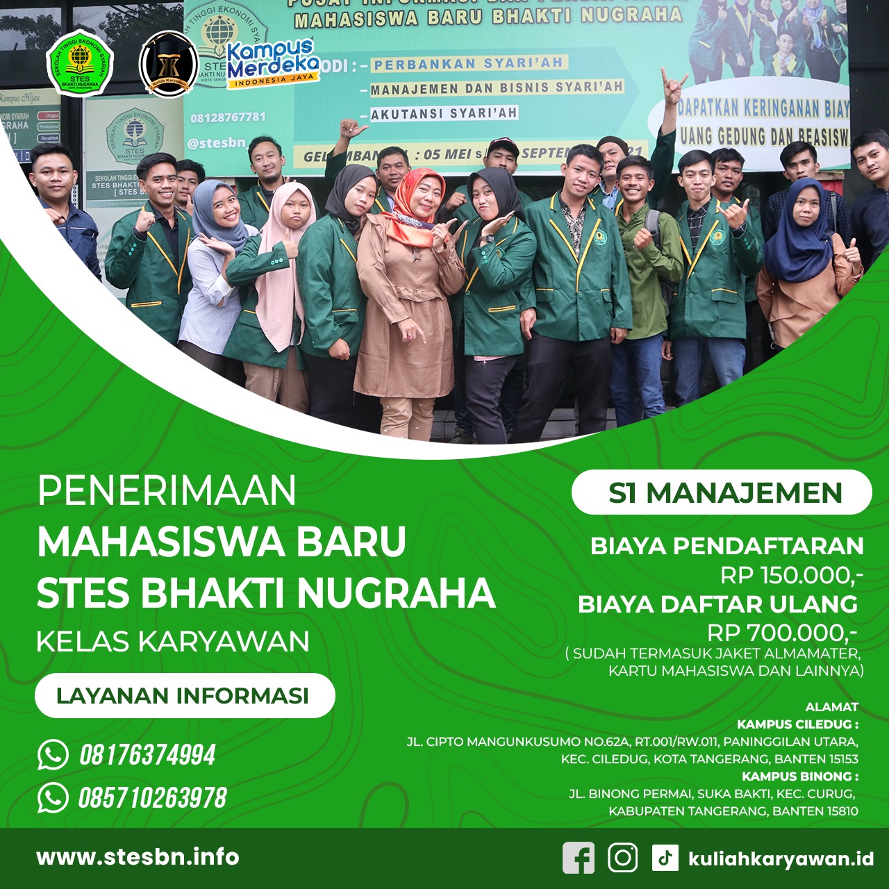 Gelombang Khusus Kuliah Karyawan Kelas Online Biaya Terjangkau di Binong Tangerang