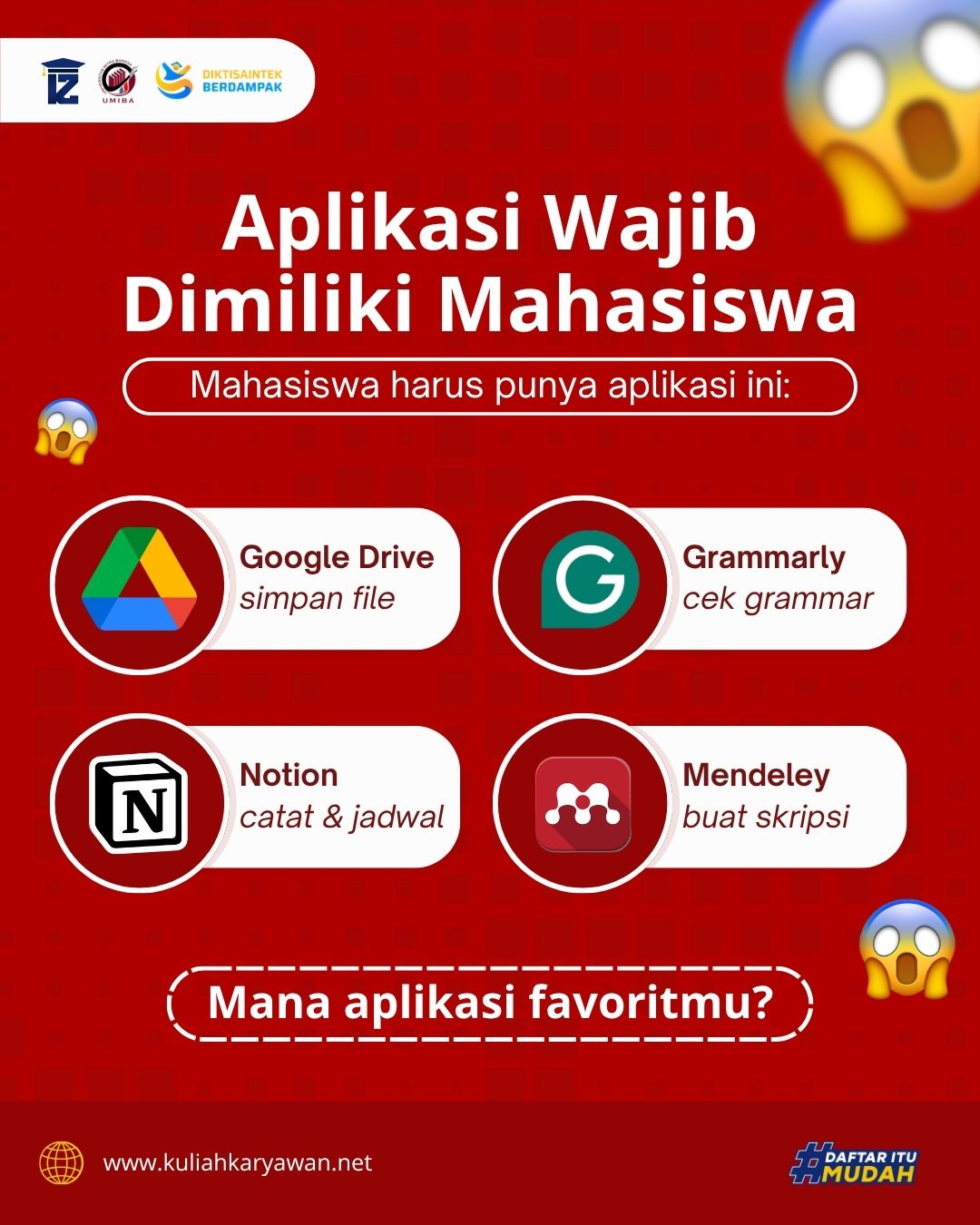 Aplikasi Wajib Mahasiswa Untuk Kuliah Di UMIBA Bintaro