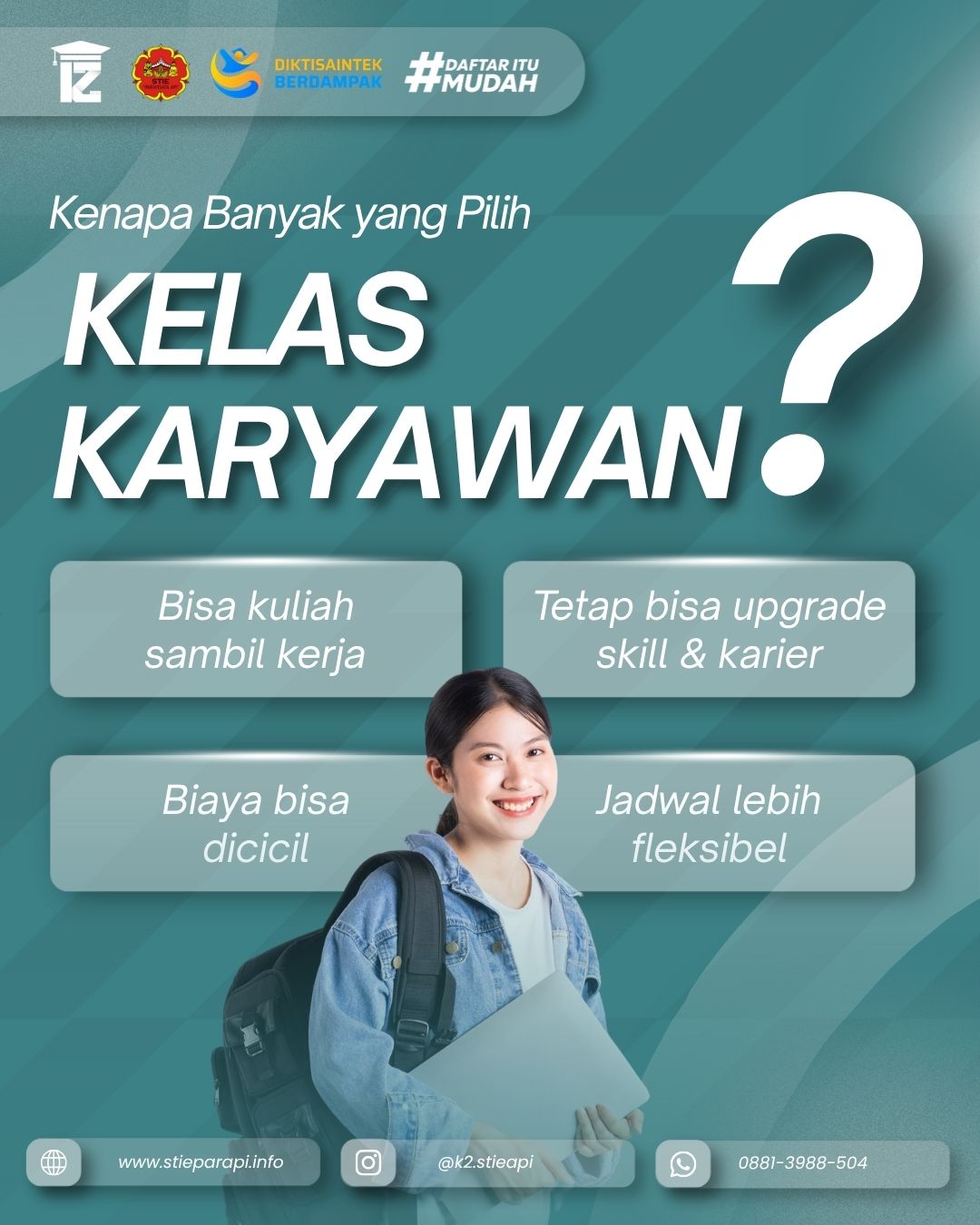  S1 Manajemen di Kuliah Karyawan K2  STIE Pariwisata API Yogyakarta