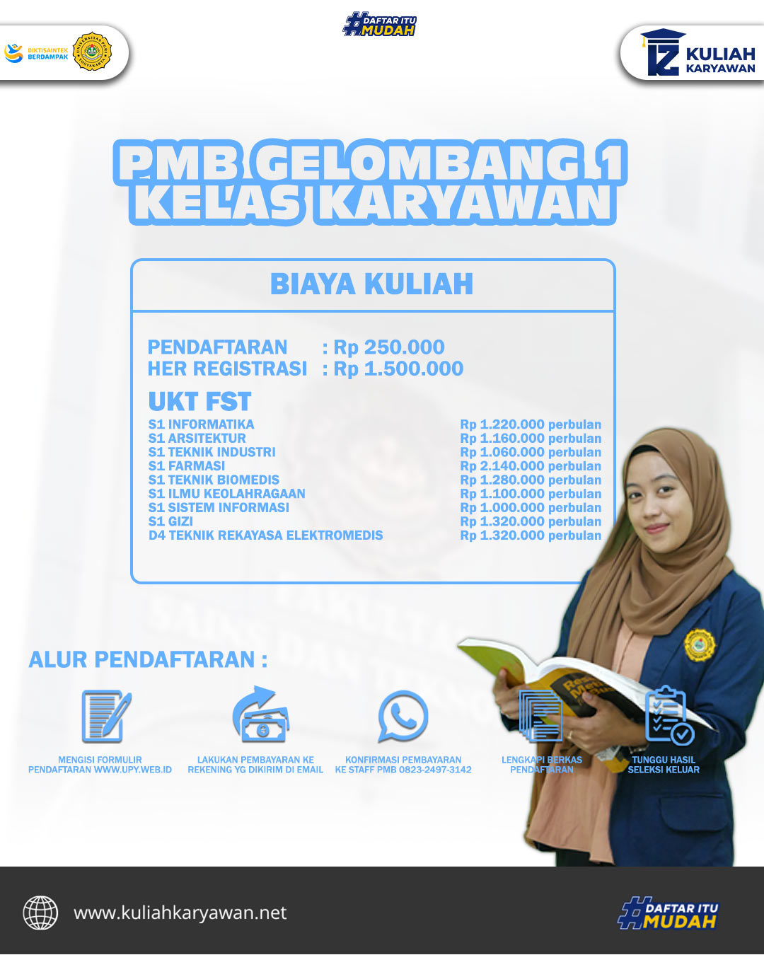 Biaya Kuliah Karyawan K2 Fakultas Sains dan Teknologi di Universitas PGRI Yogyakarta
