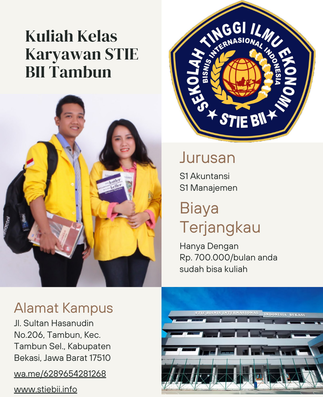 Kuliah Karyawan dengan Jadwal Kuliah yang fleksibel di Daerah Tambun