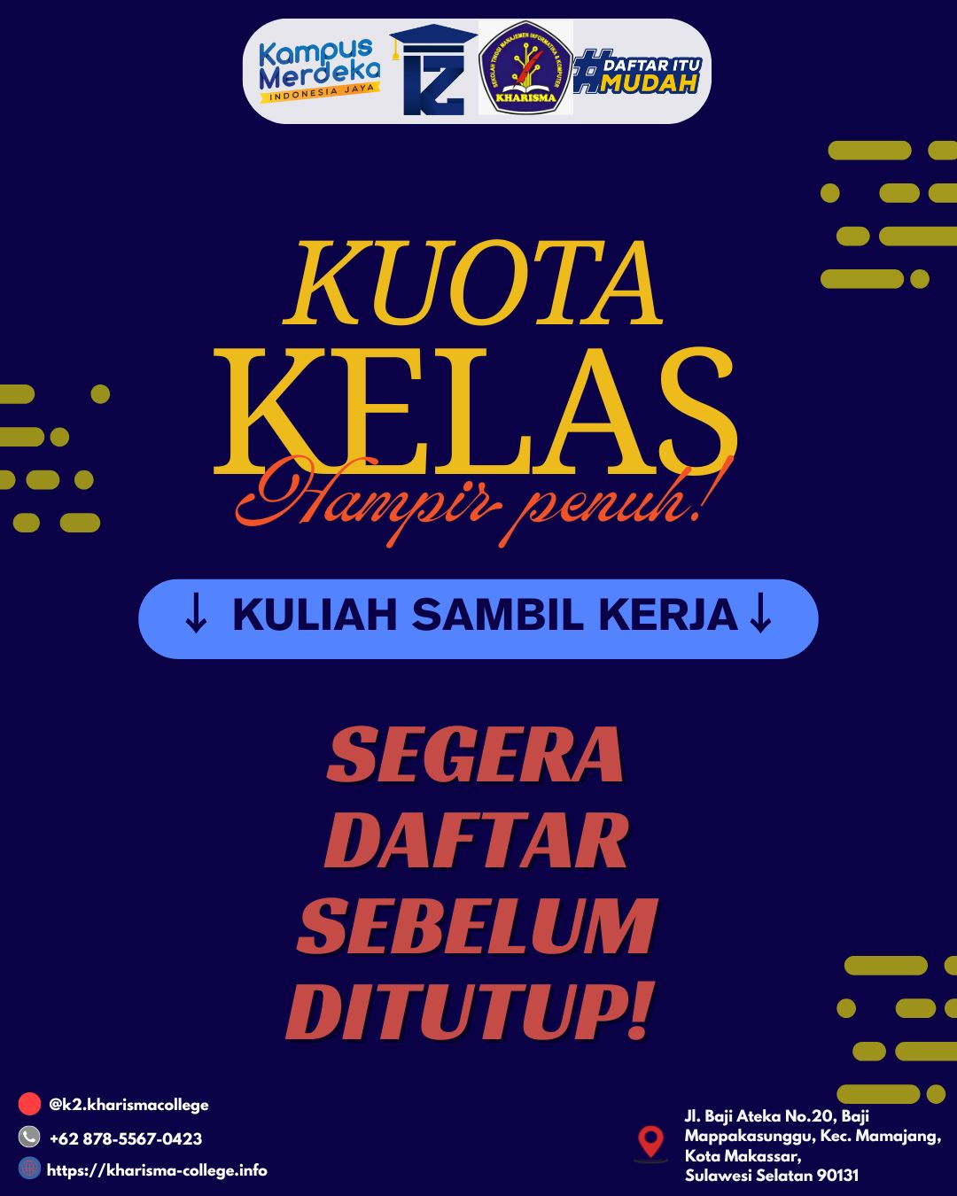 Kuliah Jarak Jauh di Kharisma College Makassar