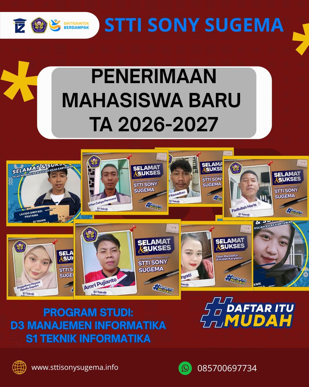 Ayo Daftar Kuliah di STTI Sony Sugema Karawang 2026-2027