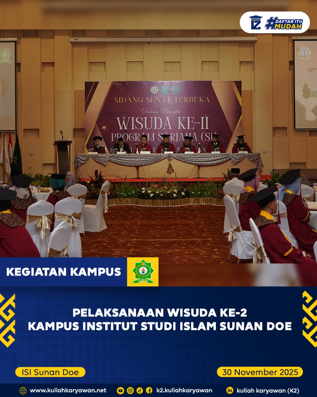 Ceremony Wisuda Ke 2 Kampus Institut Studi Islam Sunan Doe