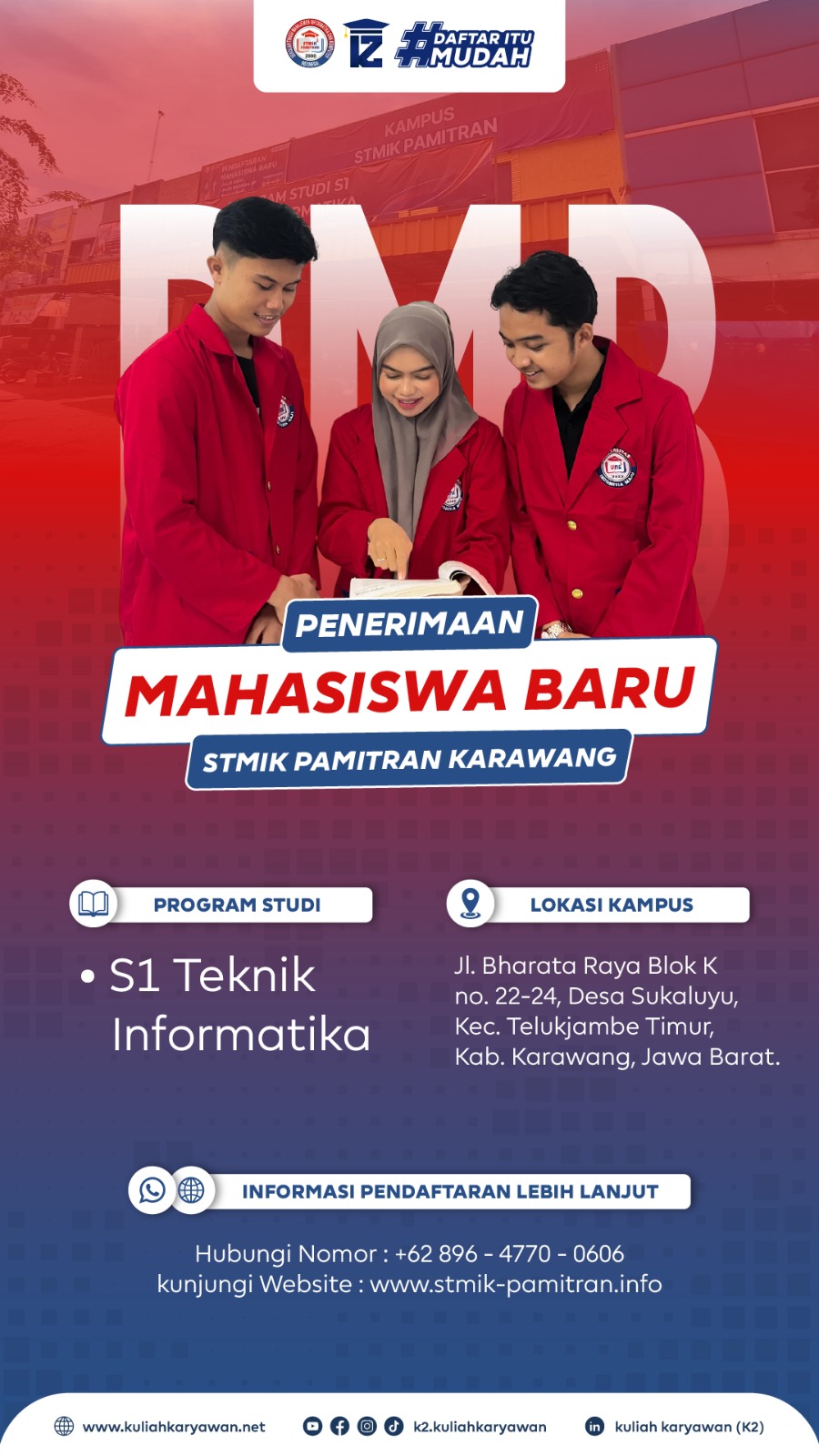 Daftar Kuliah di STMIK Pamitran Karawang Tanpa Uang Pangkal