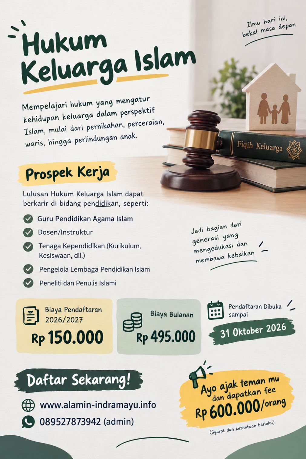 Kuliah Kelas Karyawan Hukum Keluarga Islam dan Dapetin Gelar S.H Tanpa Ninggalin Kerjaan