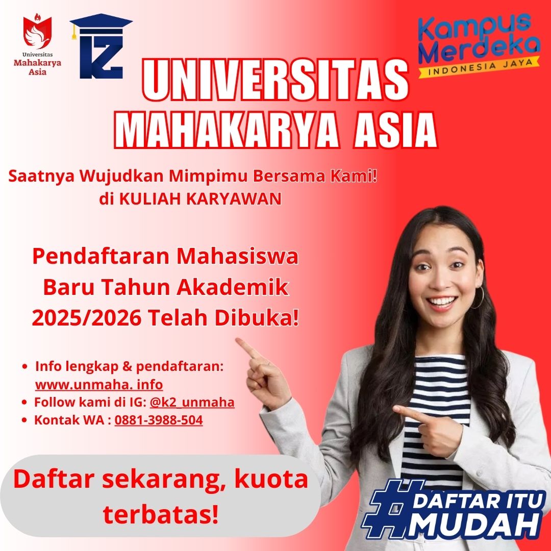 Saatnya Wujudkan Mimpimu Bersama Kami di Kuliah Karyawan K2 Kampus UNMAHA