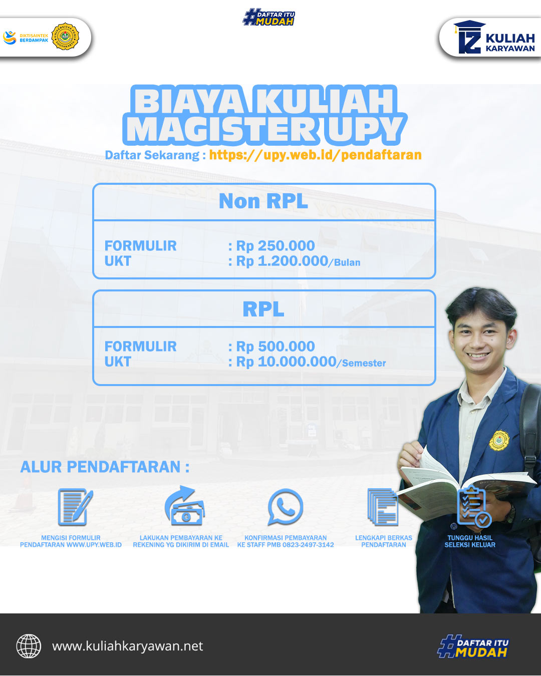 Kuliah Karyawan Magister di Jogja Mulai 1 Jutaan Daftar di UPY aja