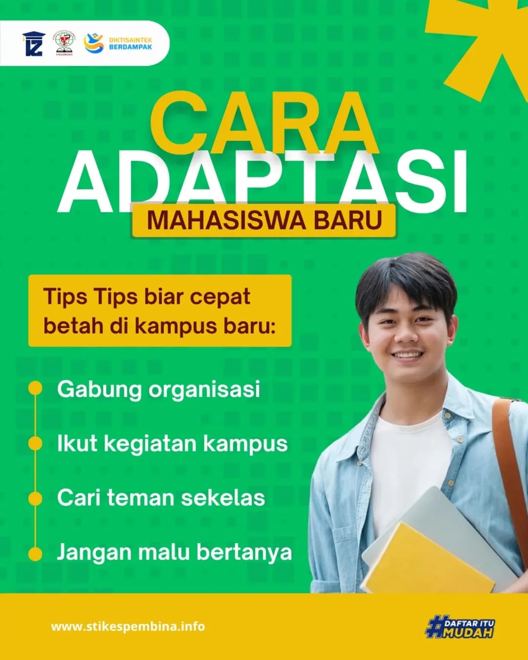 Cara Adaptasi Mahasiswa Baru Kampus K2 STIKES Pembina Palembang