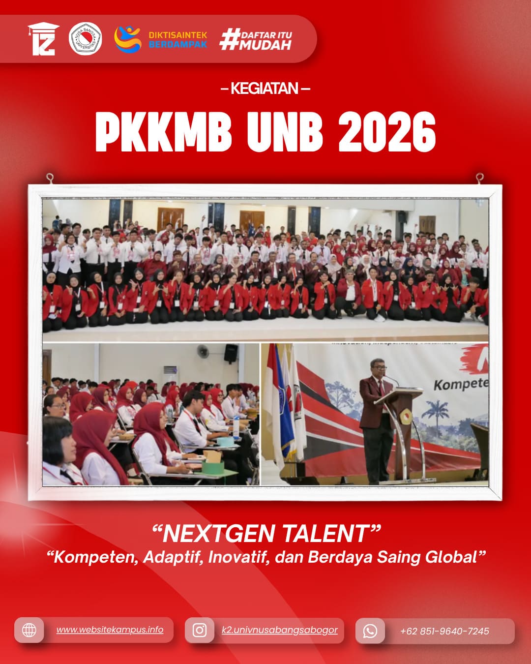 PKKMB UNB 2026: 193 Mahasiswa Baru Siap Jadi NEXTGEN TALENT