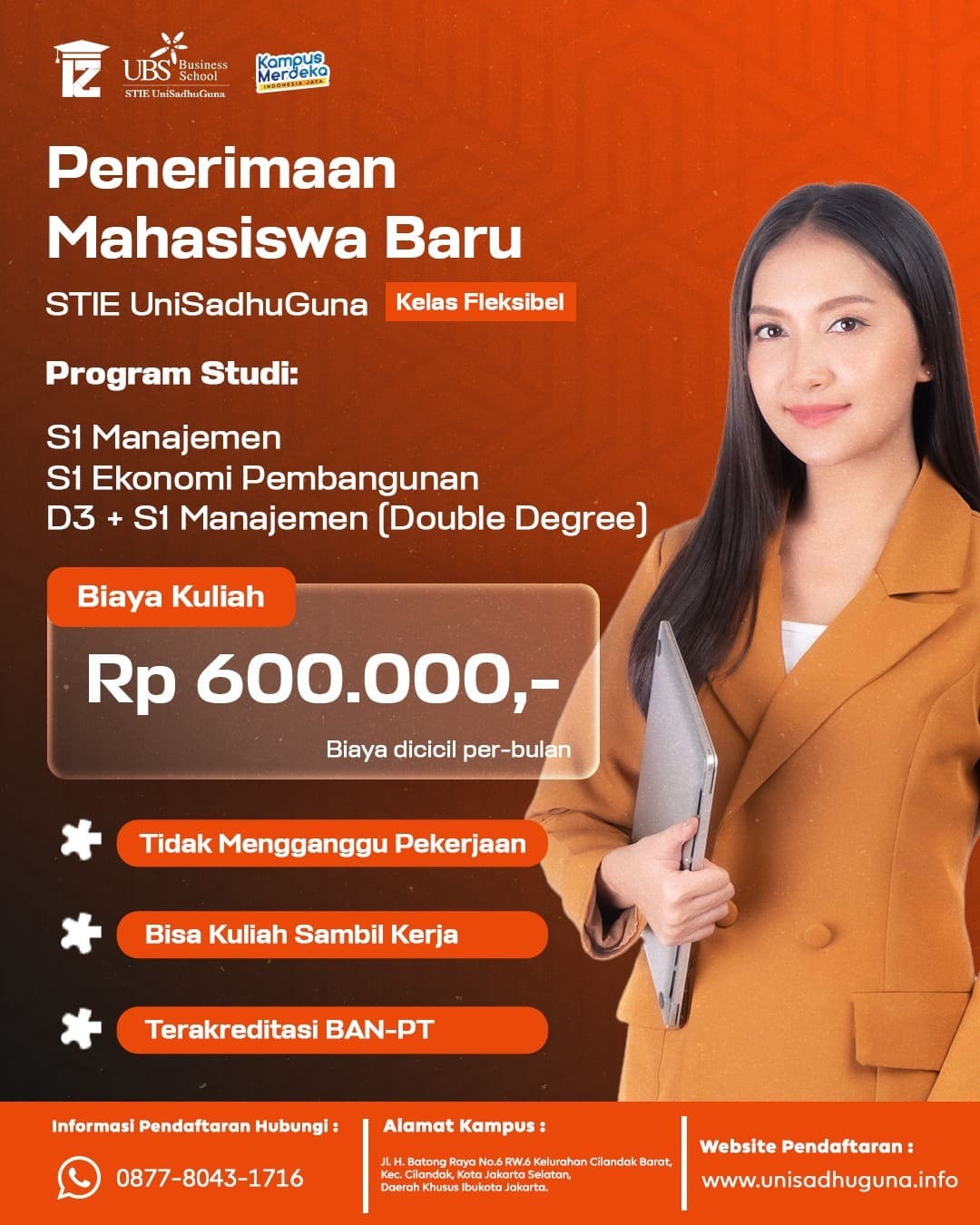 Biaya Pendaftaran Kuliah Jurusan Ekonomi Kampus UBS Jaksel