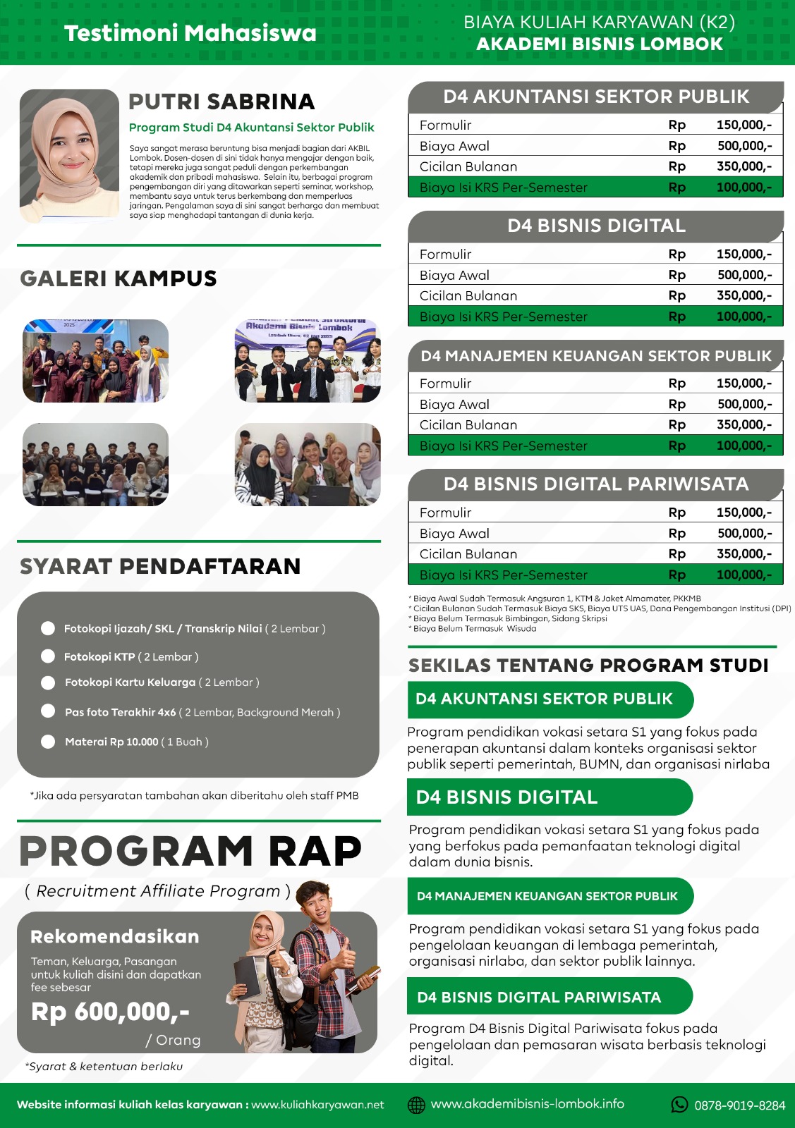 Info Terbaru Kelas Karyawan AKBIL Lombok 2026