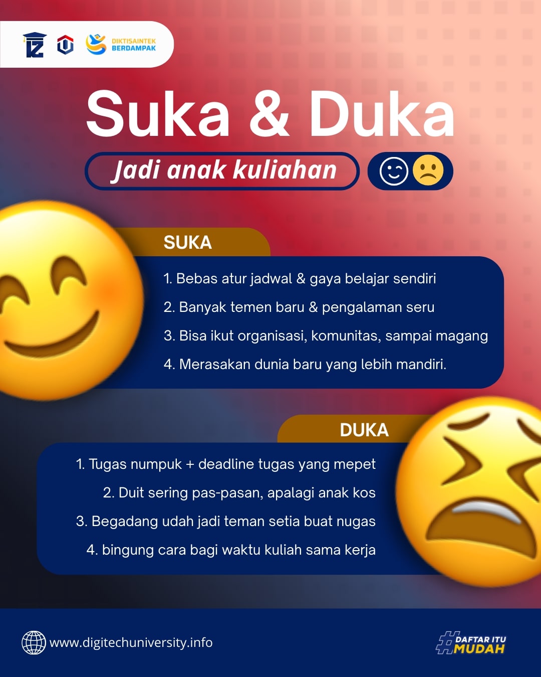 Suka dan Duka Jadi Anak Kuliahan