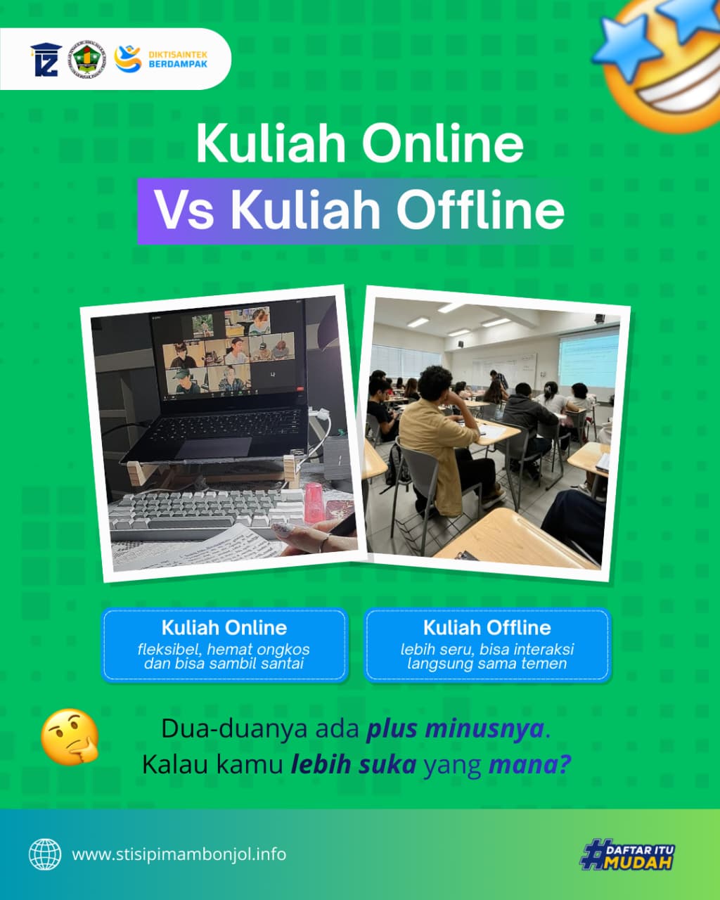Kelebihan Kuliah Online dan Kuliah Offline STISIP Imam Bonjol Padang