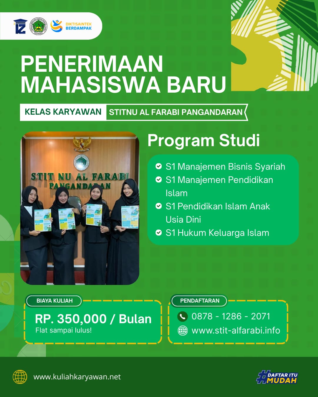 Pendaftaran Kuliah Karyawan S1 Di Kampus STITNU Al Farabi Pangandaran 