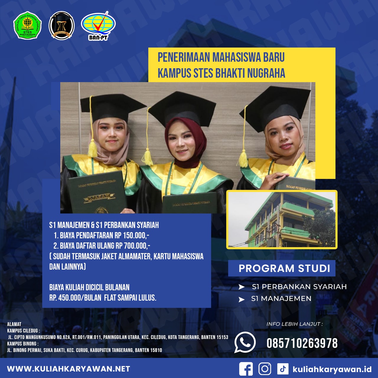 Biaya Kuliah Kelas Online STESBN Wilayah Tangerang