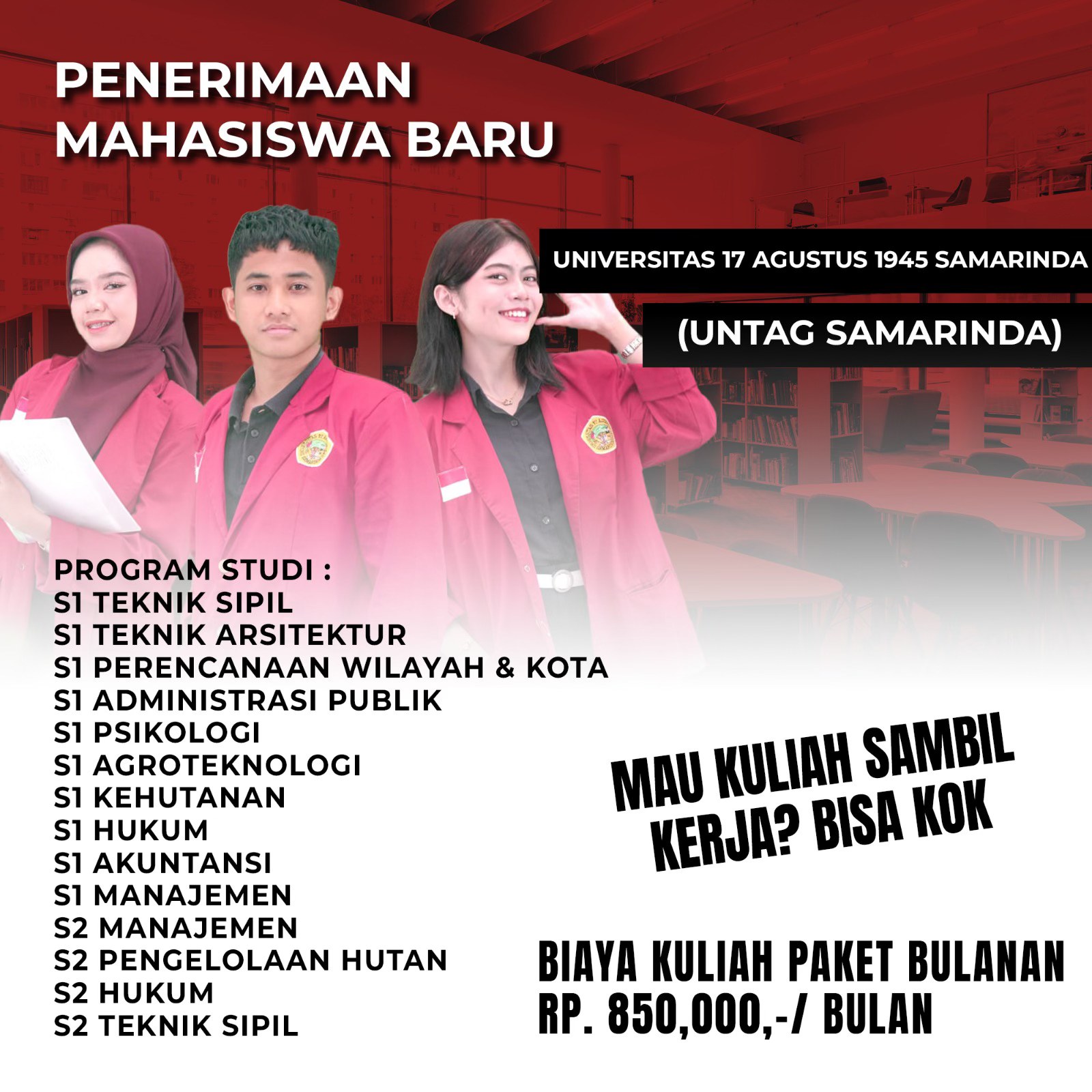 Mata kuliah dan jurusan di UNTAG Samarinda