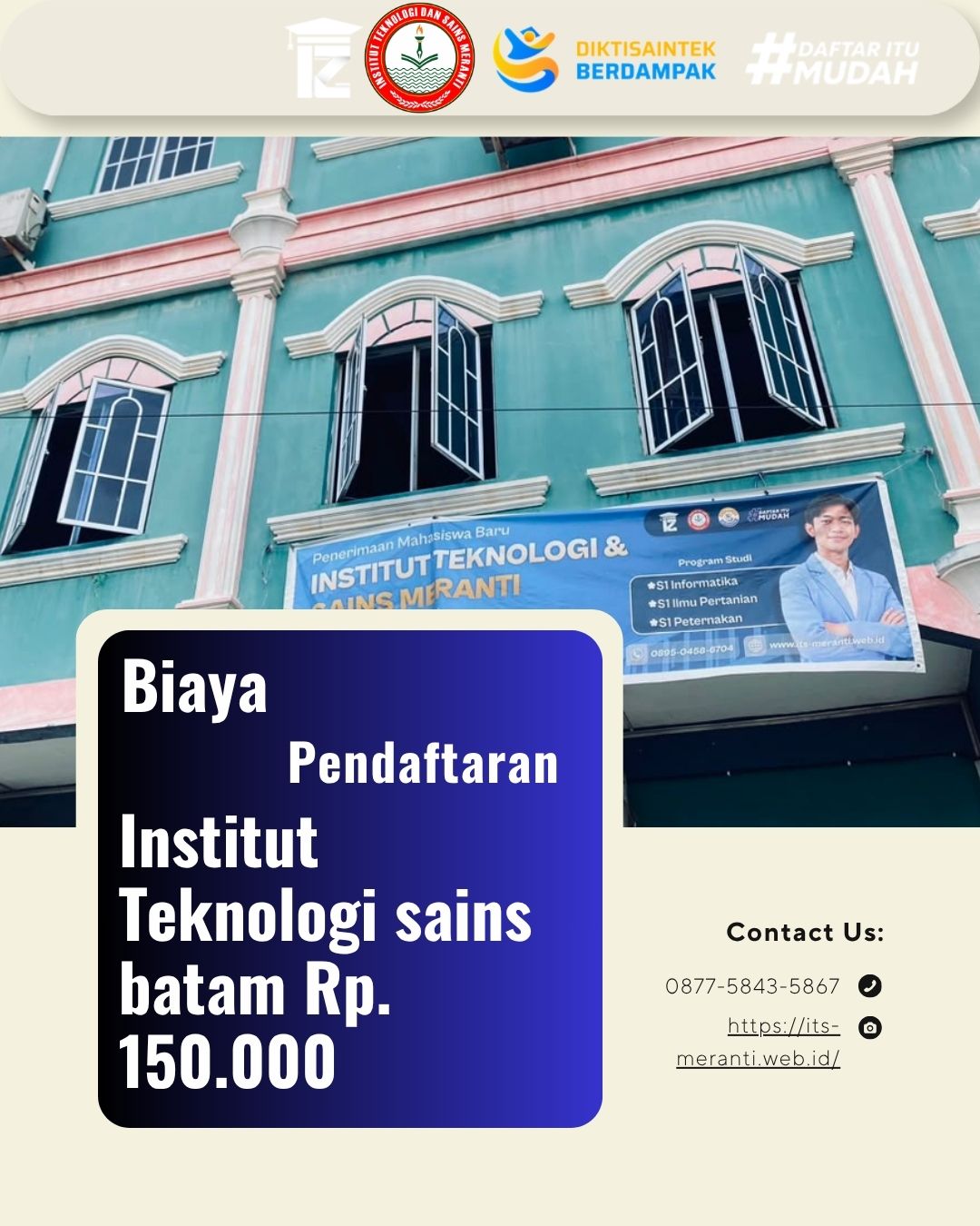 Biaya Pendaftaran Insitut Teknologi Dan Sains Meranti Batam
