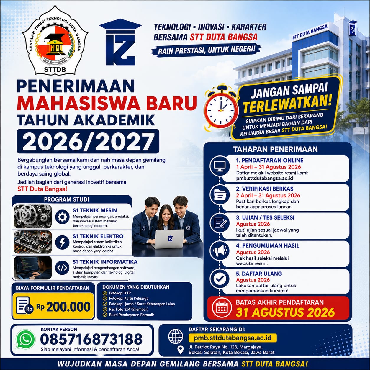 Penerimaan Mahasiswa Baru Gelombang Akhir 2026/2027