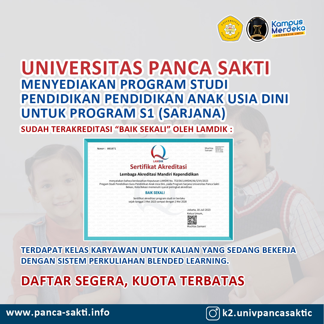 Penerimaan Mahasiswa Baru S1 PAUD Untuk Mencetak Pendidik Yang Tangguh