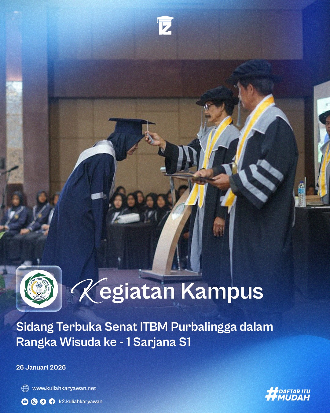 Sidang Terbuka Senat Wisuda Kampus ITB Muhammadiyah Purbalingga