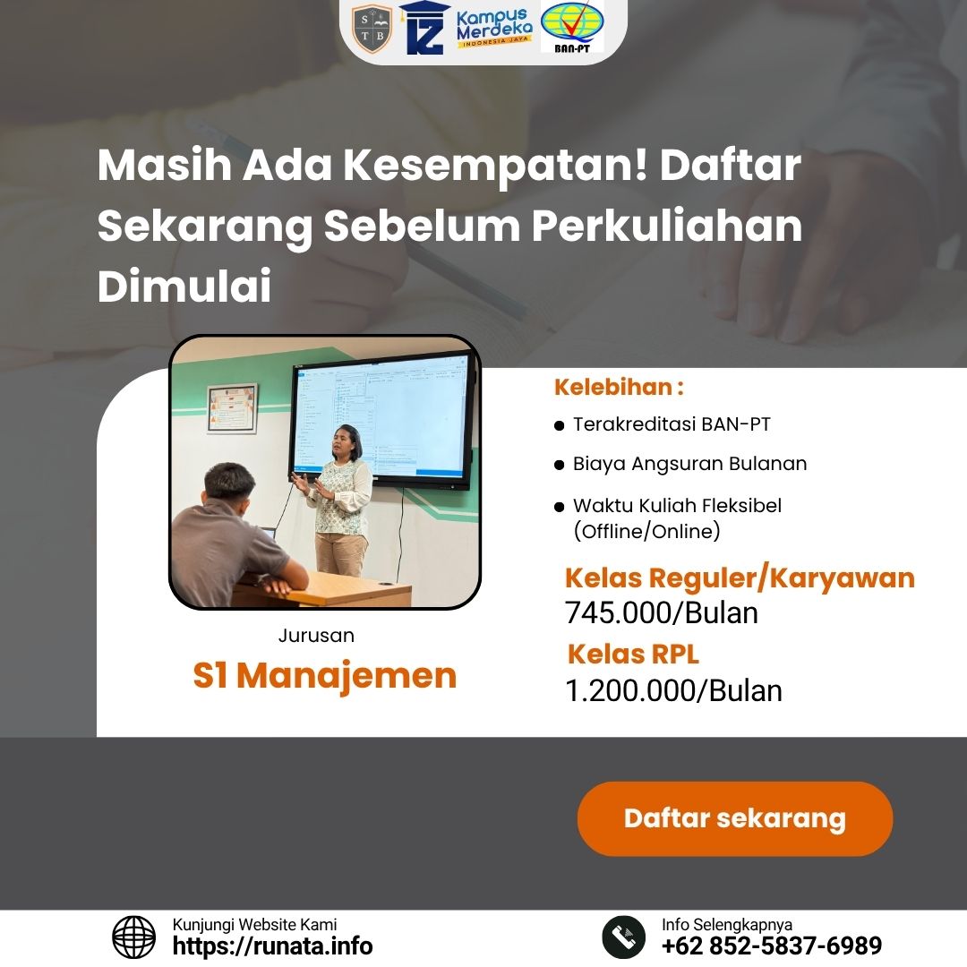 Kuliah Jarak Jauh Sekolah Tinggi Bisnis Runata