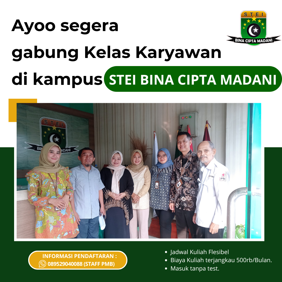 Kelas hari Minggu kampus STEI Bina Cipta Madani Karawang