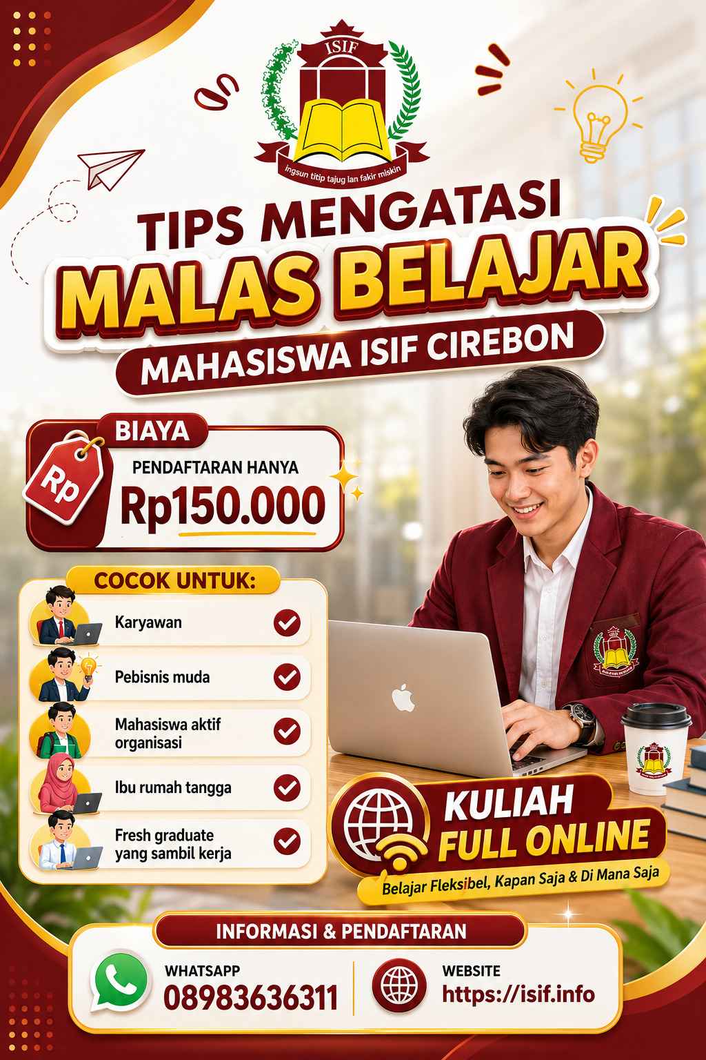 Tips Mengatasi Malas Belajar Mahasiswa ISIF Cirebon 