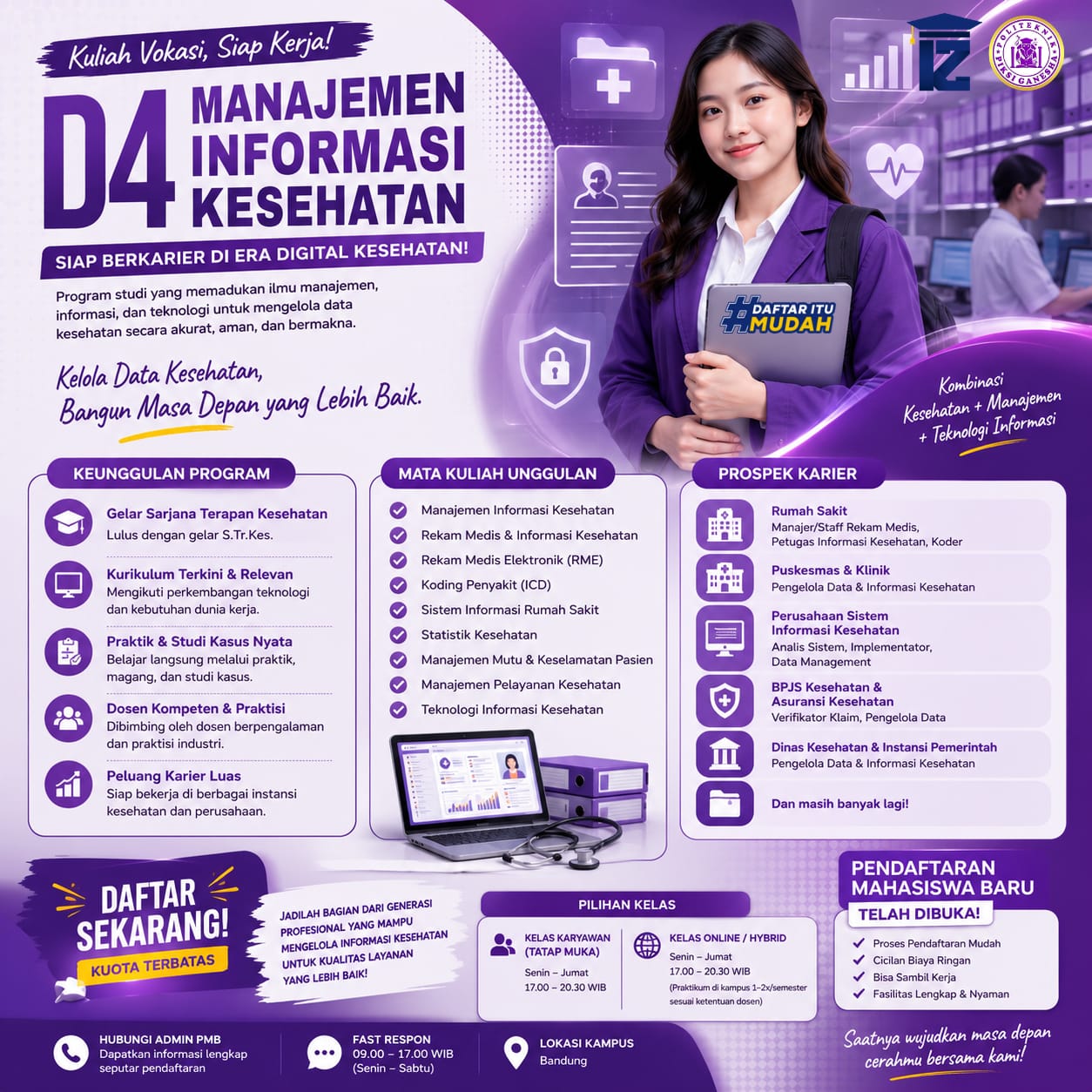 D4 MANAJEMEN INFORMASI KESEHATAN DAERAH BUAH BATU BANDUNG