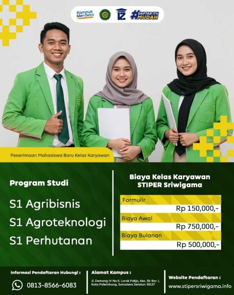 Biaya Kuliah STIPER Sriwigama Bisa Dicicil dan Flat Hingga Lulus