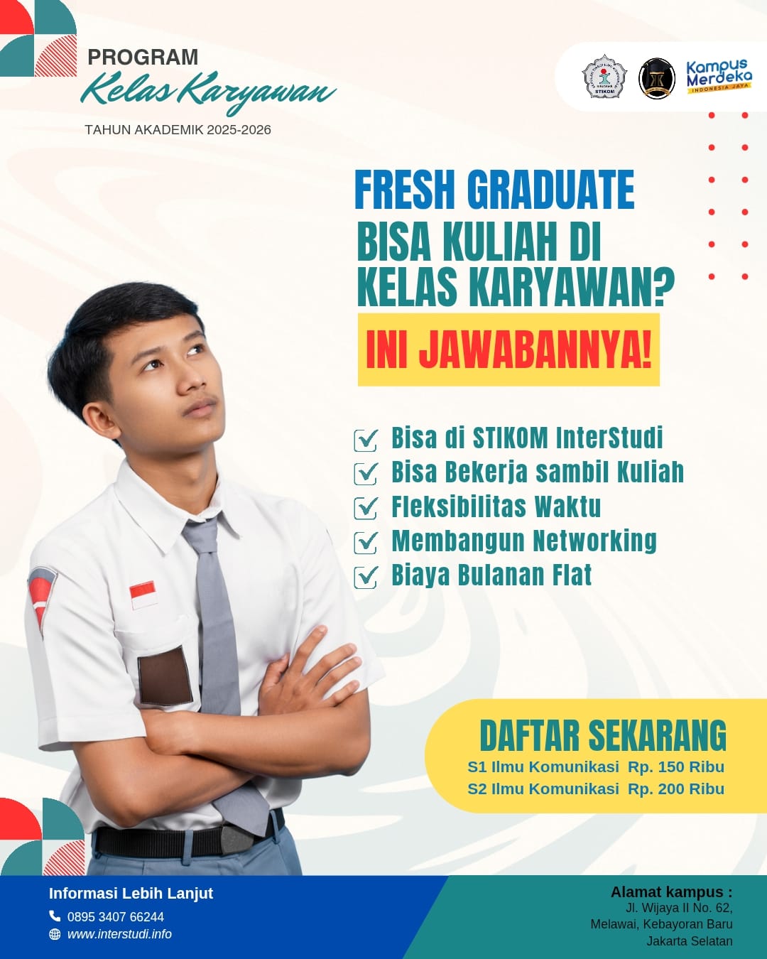 Kelas Karyawan untuk Lulusan SMA di STIKOM InterStudi Solusi Kuliah Sambil Bekerja