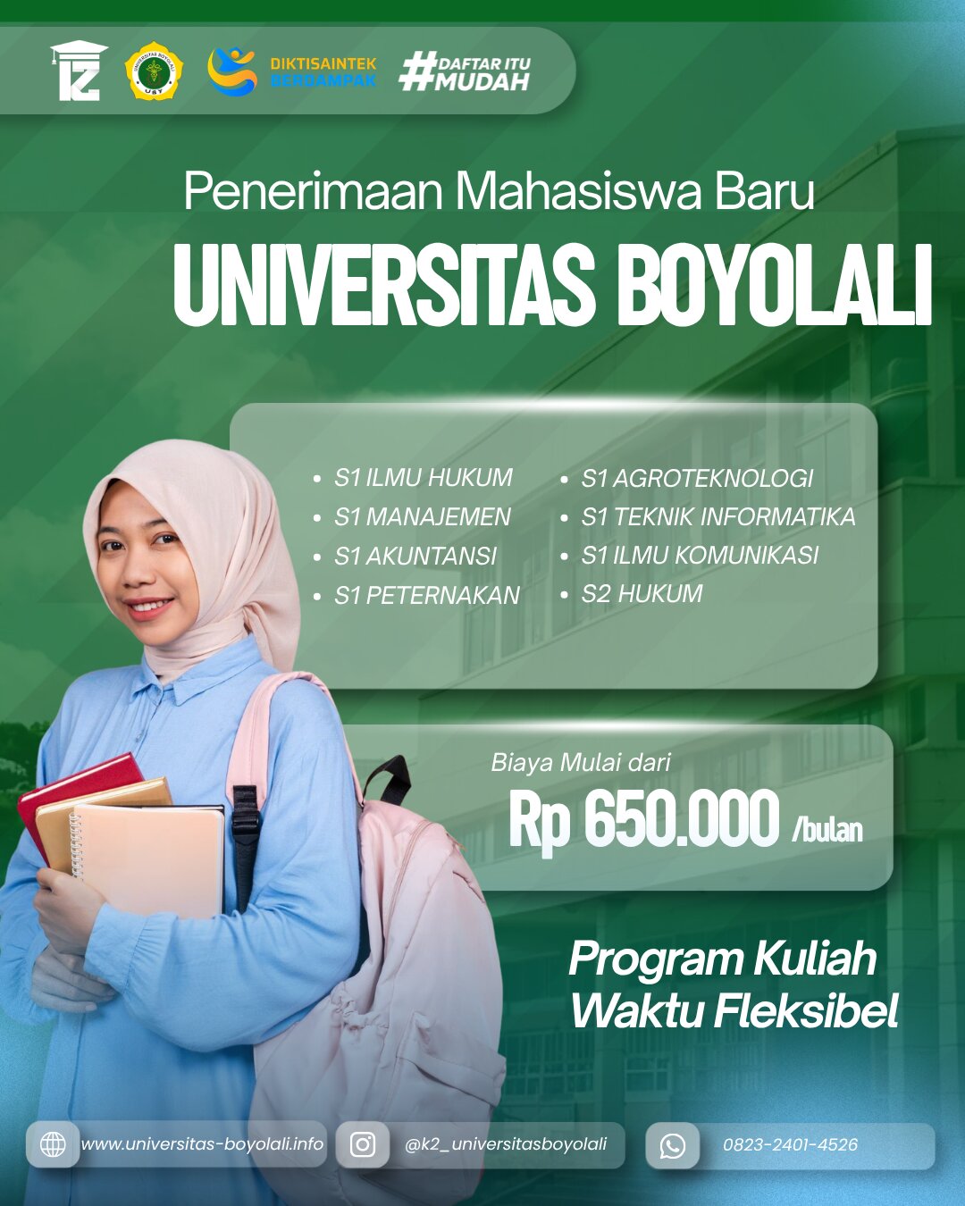 Penerimaan Mahasiswa Baru Kelas Karyawan Universitas Boyolali