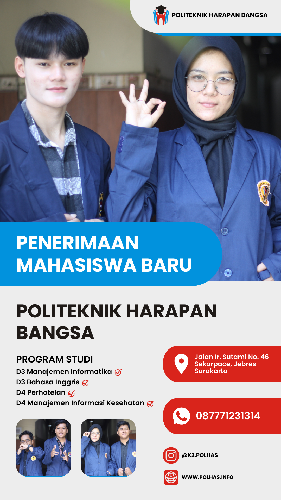 Informasi Pendaftaran Kuliah Politeknik Harapan Bangsa Surakarta
