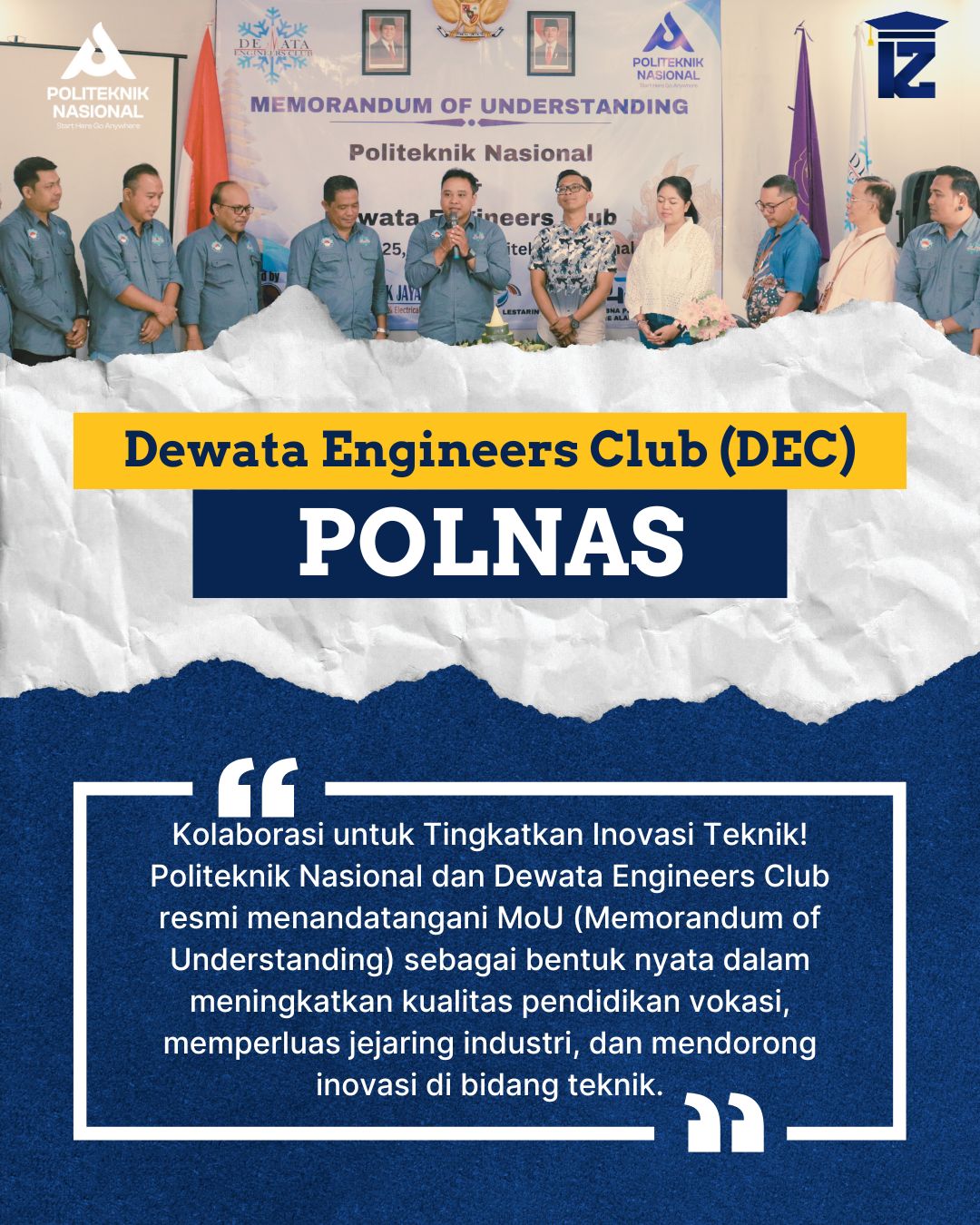 Politeknik Nasional Siap Berinovasi dan Berkontribusi di Dunia Industri Teknik