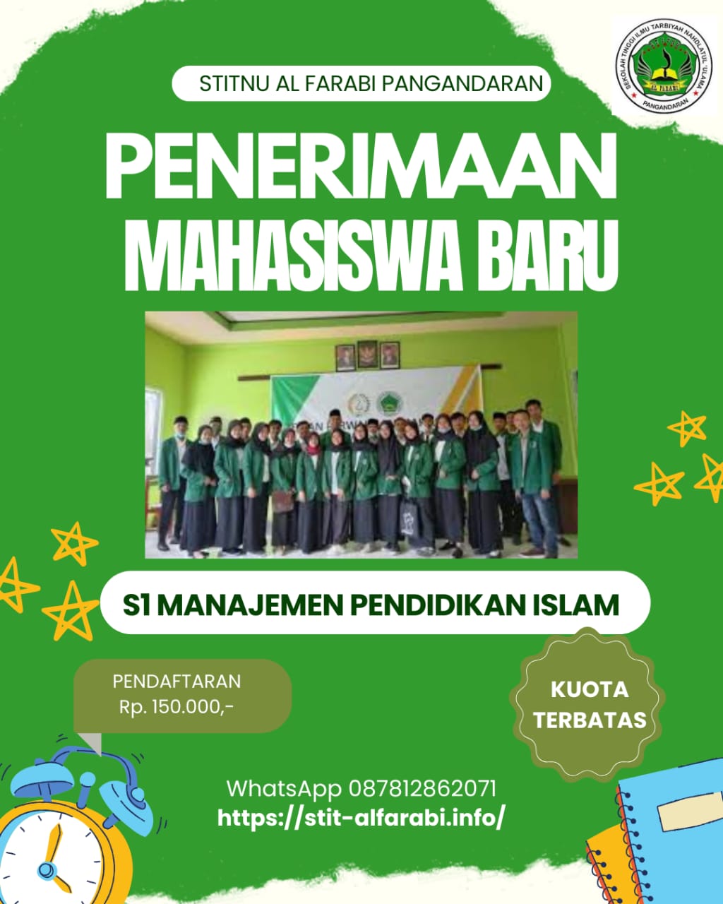 Daftar Kuliah Jurusan S1 Manajemen Pendidikan Islam STITNU Al Farabi Pangandaran