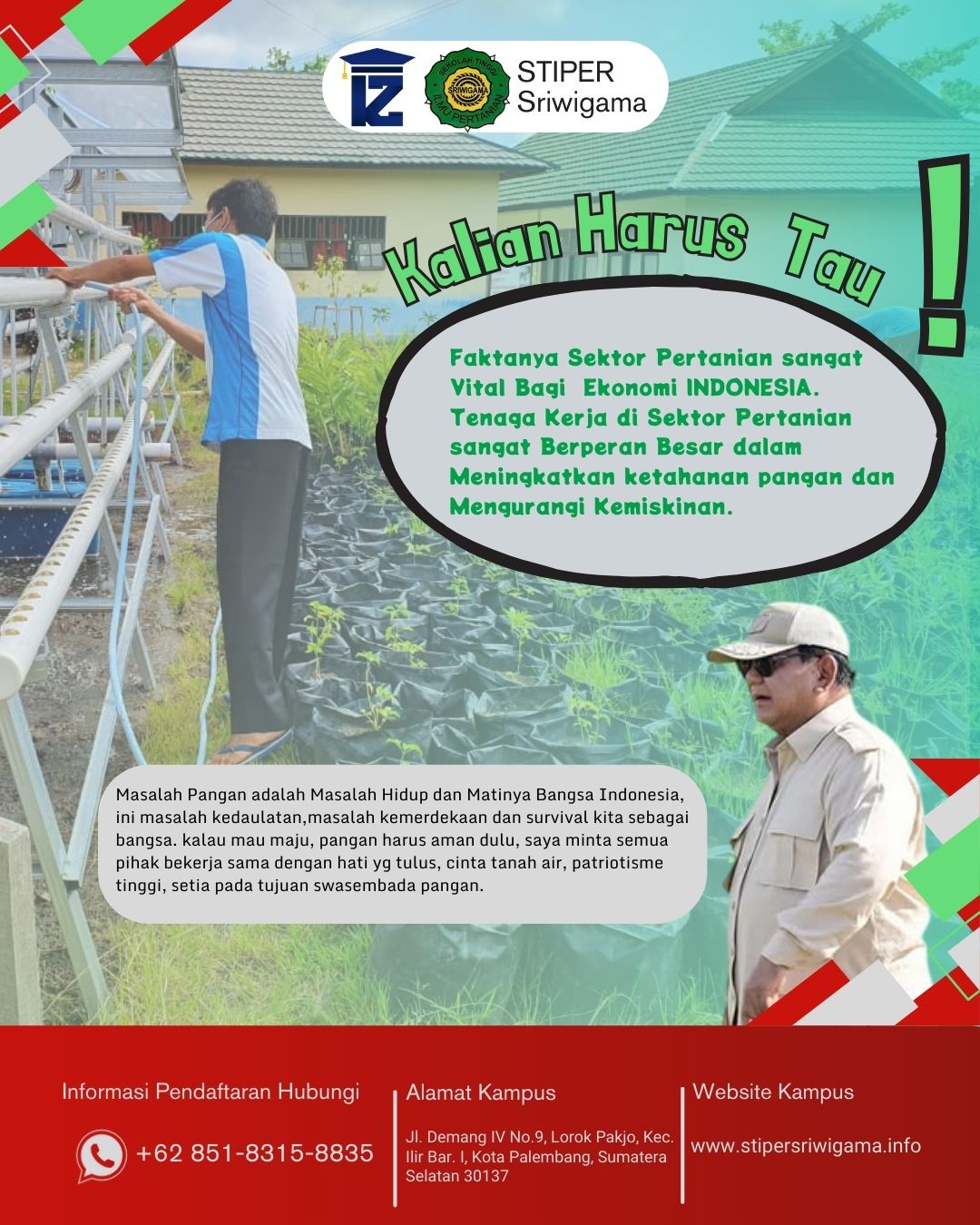 Penting nya Sekolah Pertanian Bagi Ekonomi INDONESIA 