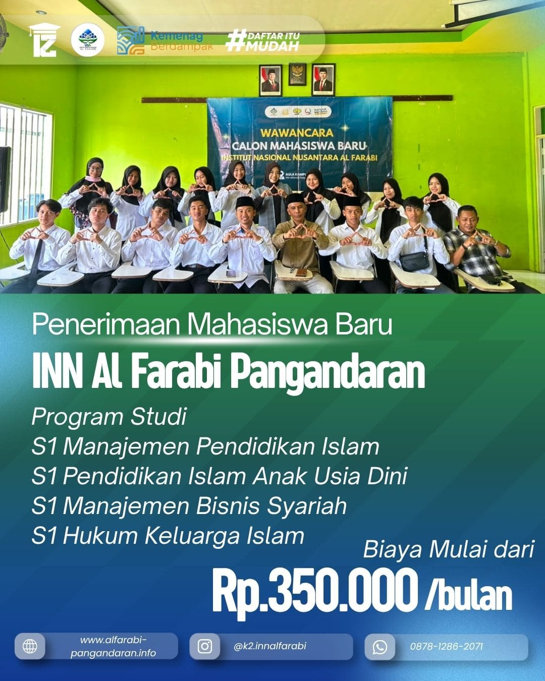 Pendaftaran Mahasiswa Baru Semester Genap Tahun 2027 Kampus INN Al Farabi Pangandaran