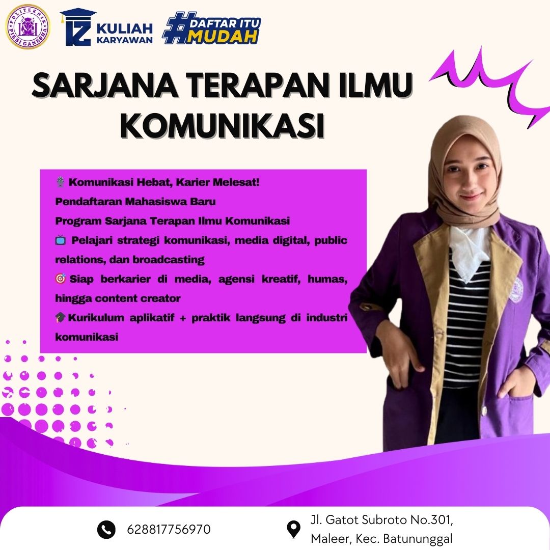 Peluang Karier Menjanjikan: Mulai Perjalananmu di Sarjana Terapan Ilmu Komunikasi.